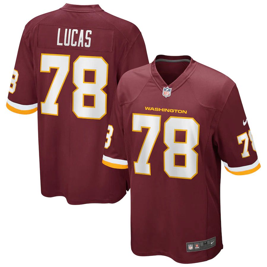 Men Washington Redskins #78 Cornelius Lucas Nike Burgundy Game Player NFL Jersey